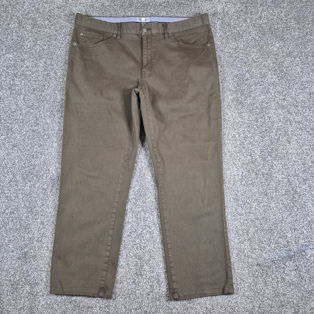 Peter Millar Ultimate Sateen 5-Pocket Pant Mens 36x25 Brown Stretch Chino